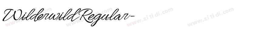 Wilderwild Regular字体转换